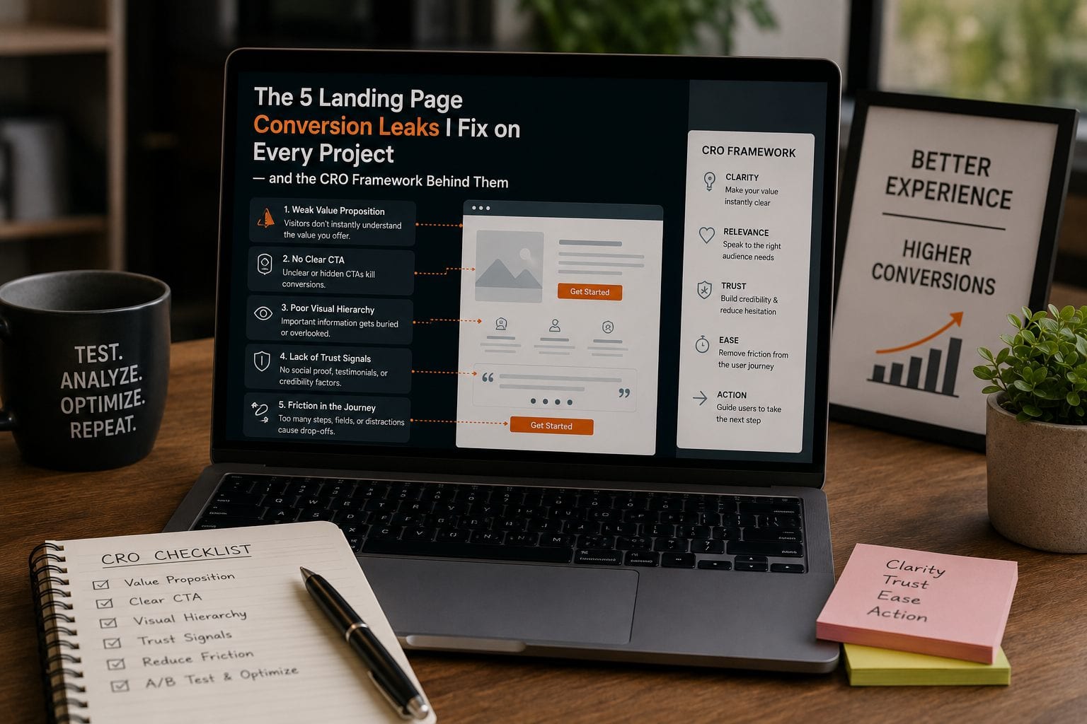 Landing page conversion leaks